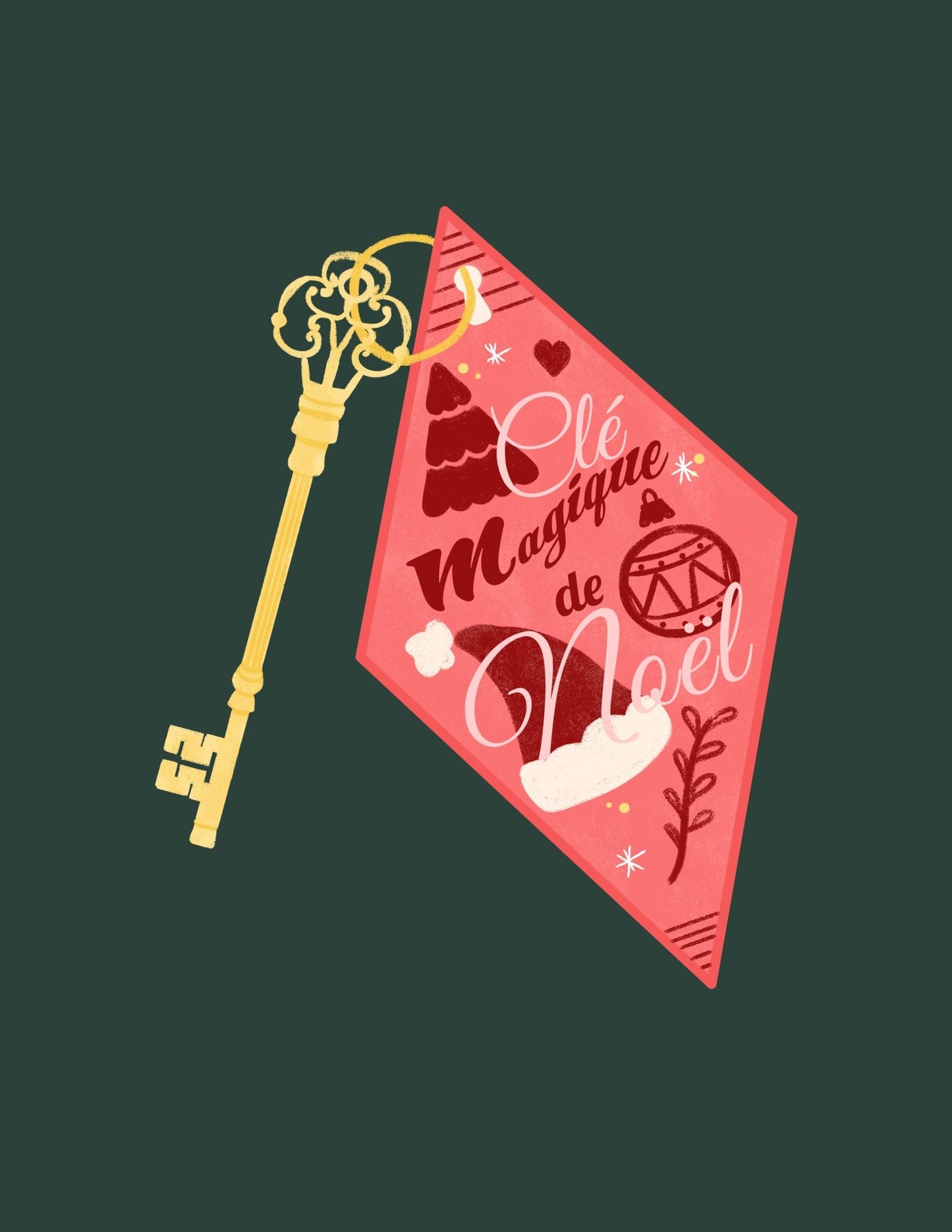 Carte de Noël - Clé magique - Citron & Miel