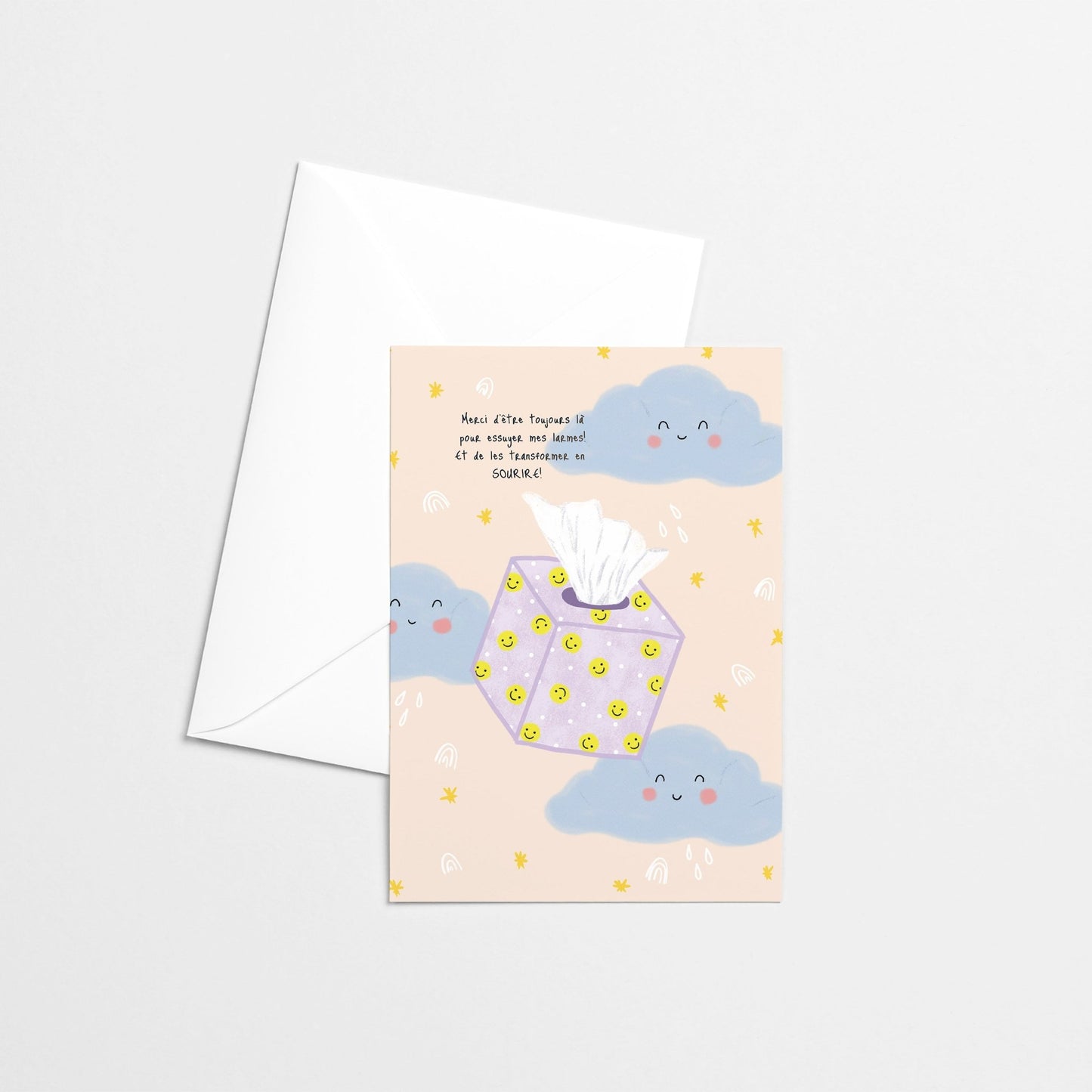 Carte de souhaits - Boîte de mouchoirs - Citron & Miel