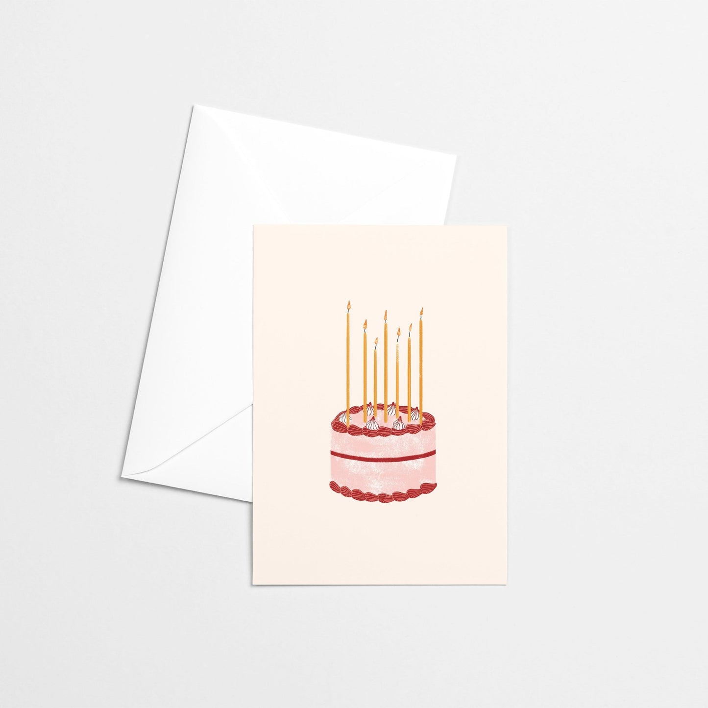 Carte de souhaits - Gâteau rouge - Citron & Miel