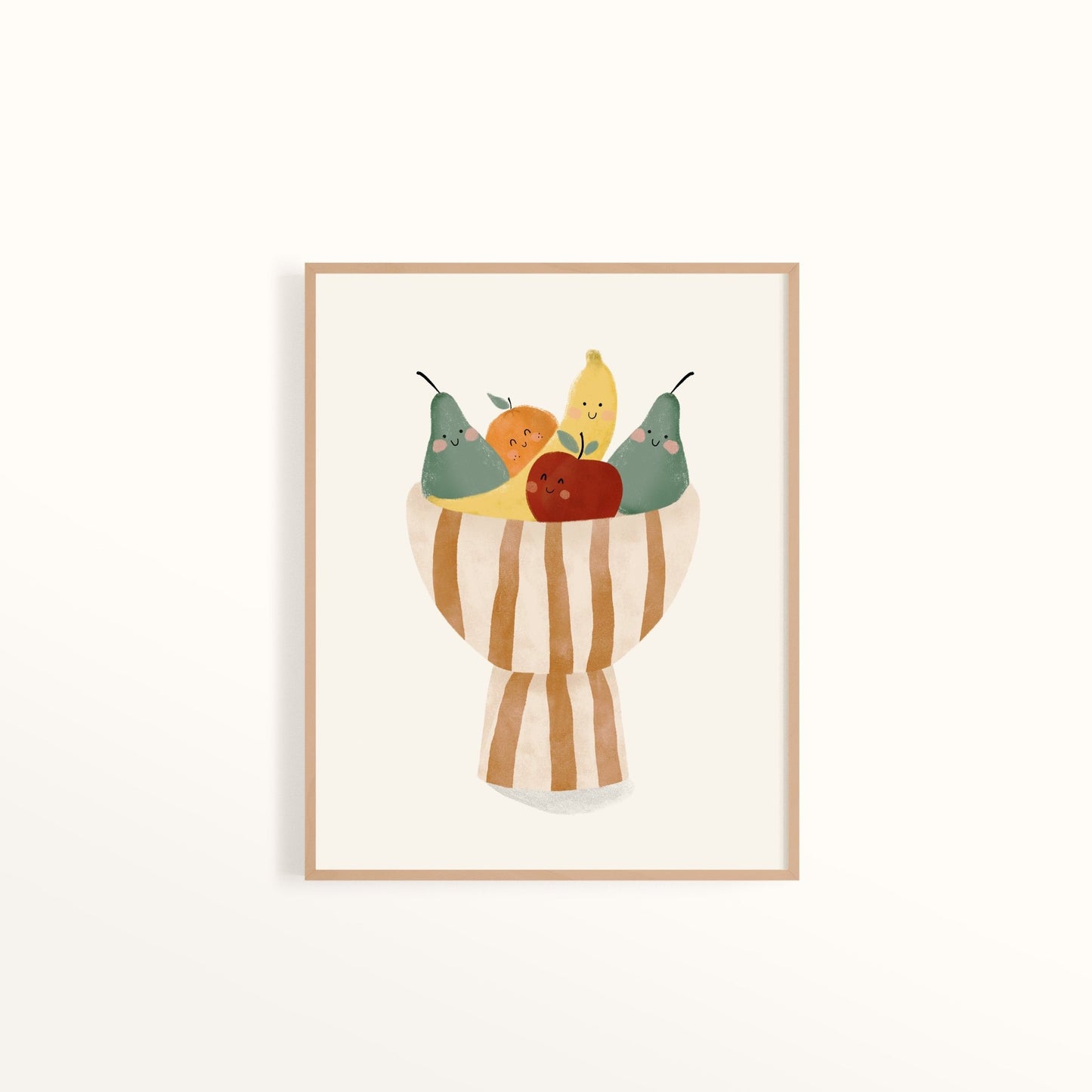 Affiche - Panier de fruits joyeux - Citron & Miel