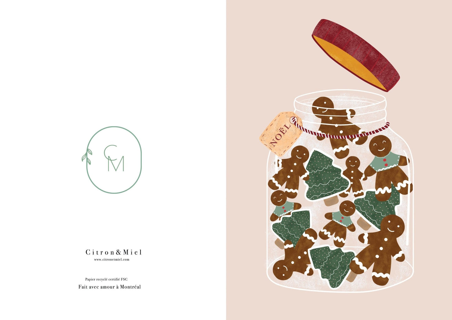 Carte de Noël - Biscuits Pains d'épices - Bientôt disponible - Citron & Miel