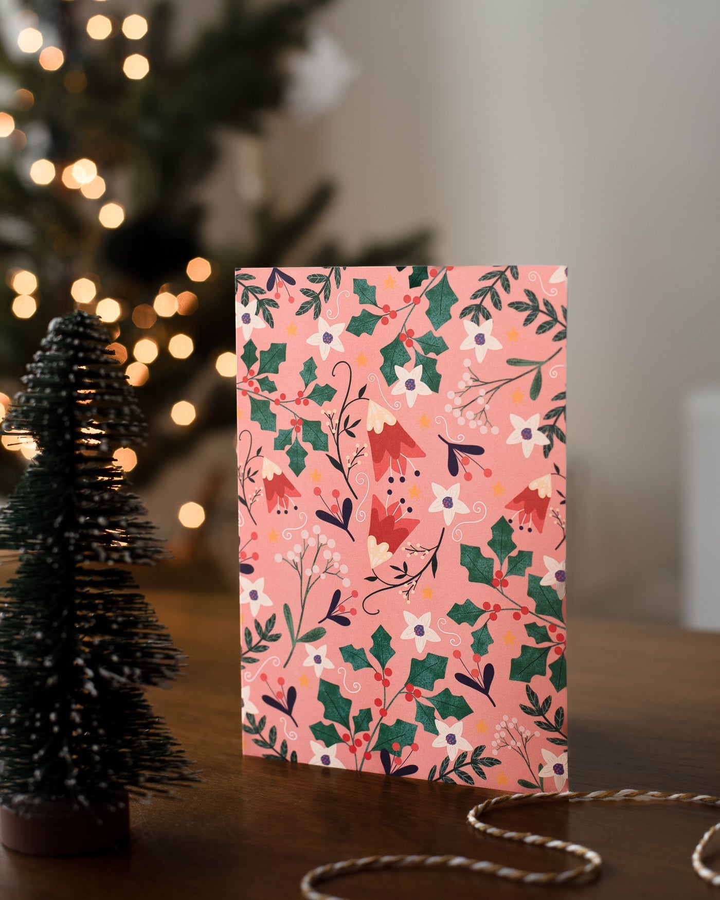 Carte de Noël - Feuillages et fleurs des fêtes - Citron & Miel