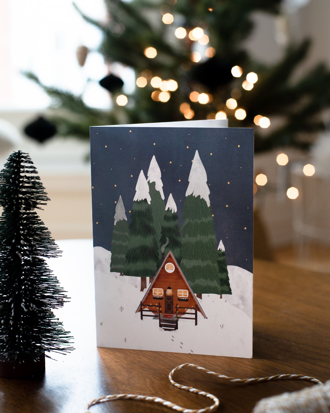 Carte de Noël - Les fêtes au chalet - Citron & Miel