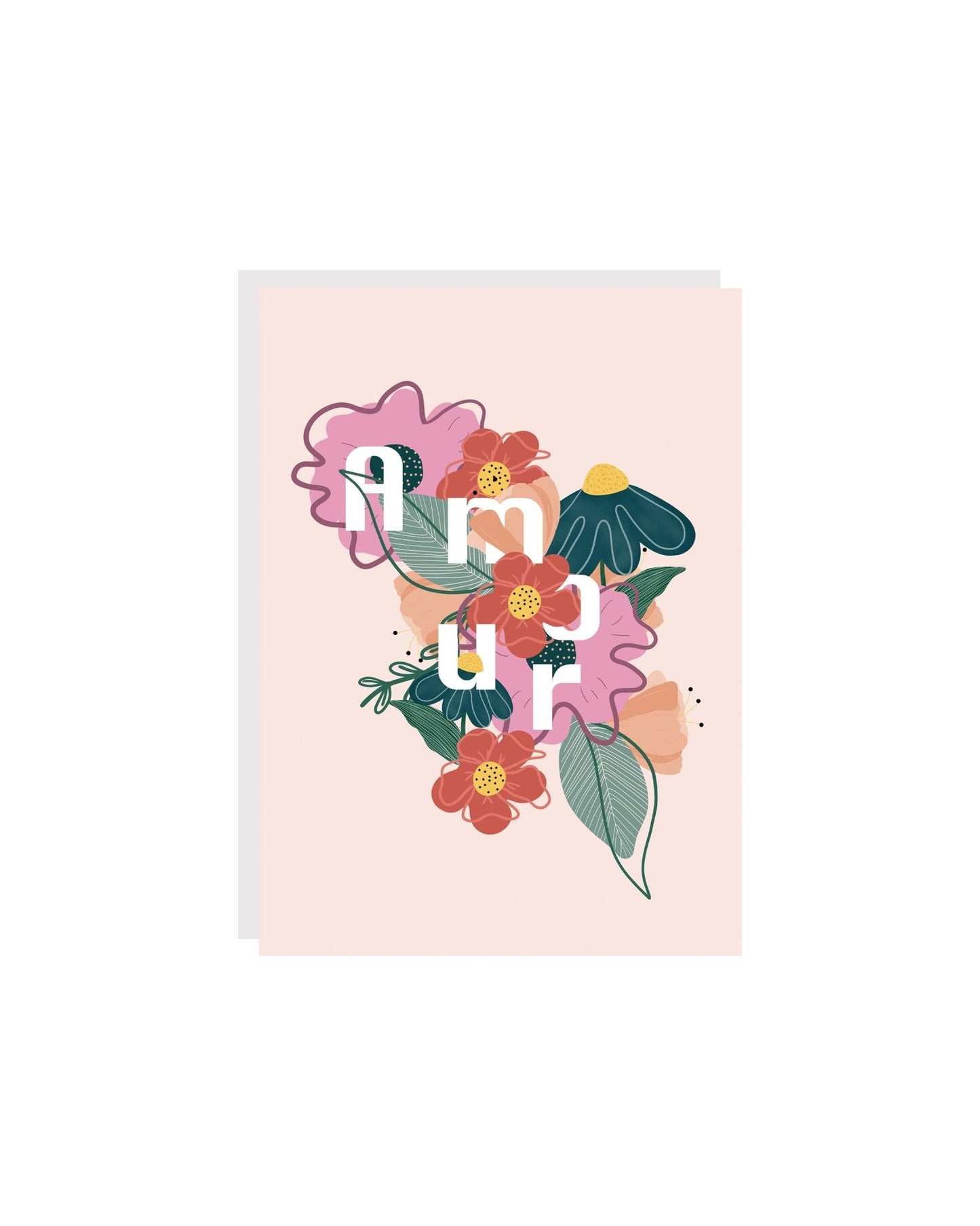 Carte de souhaits fait au Québec , Montréal, fleurs, amour, Carte de la Saint Valentin,