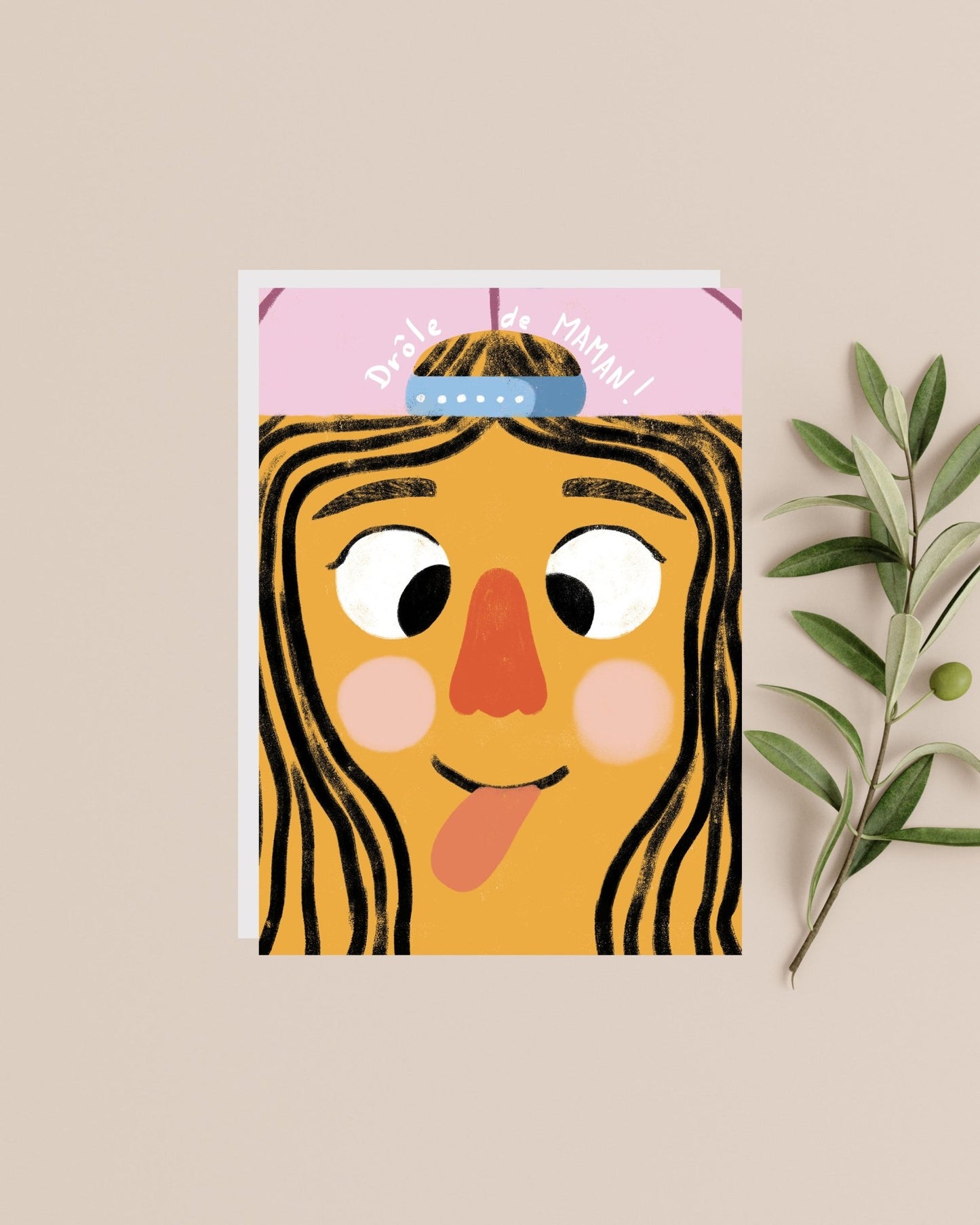 Carte de souhaits - Drôle de MAMAN - Citron & Miel