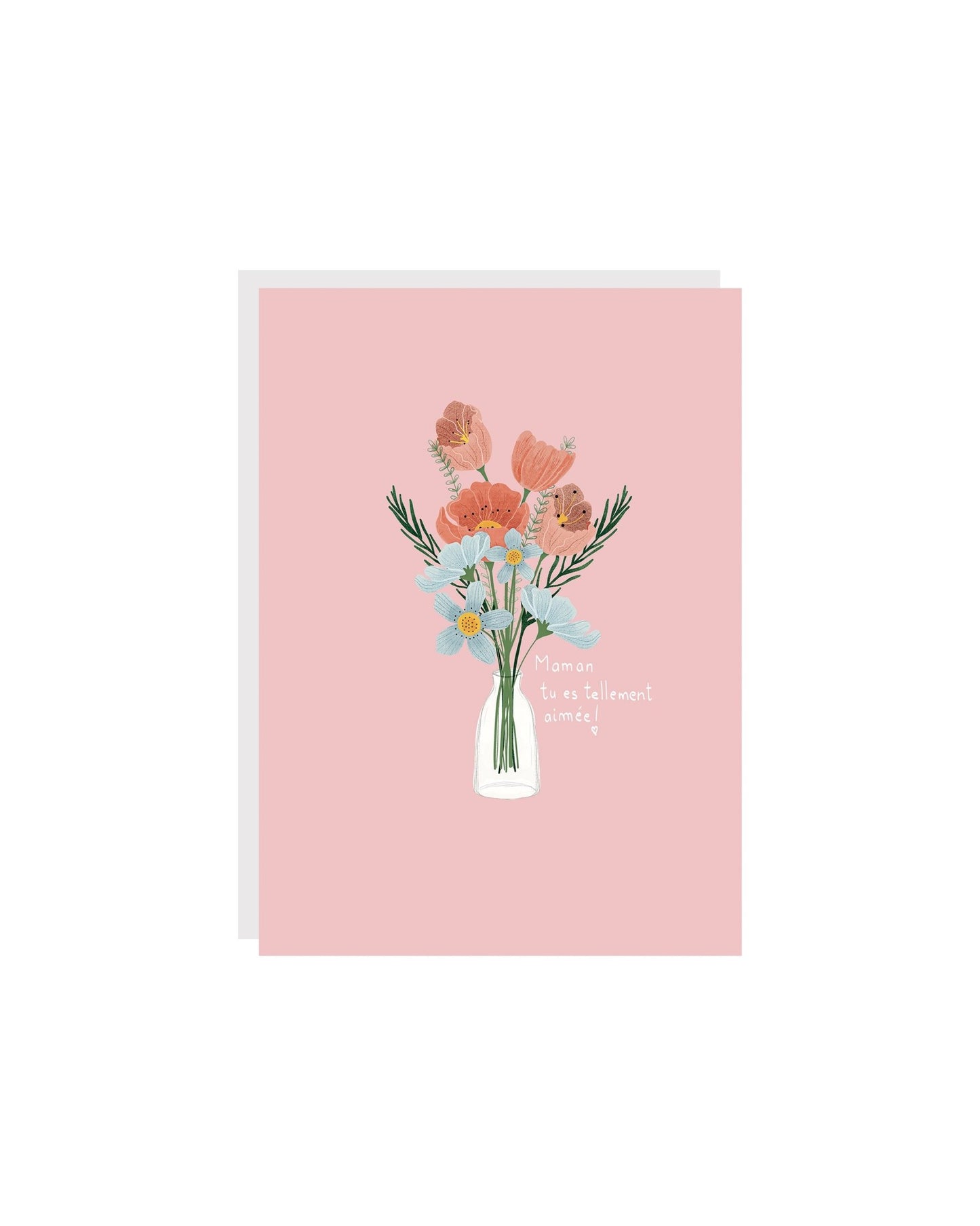 Carte de souhaits - Maman tu es tellement aimée - Citron & Miel