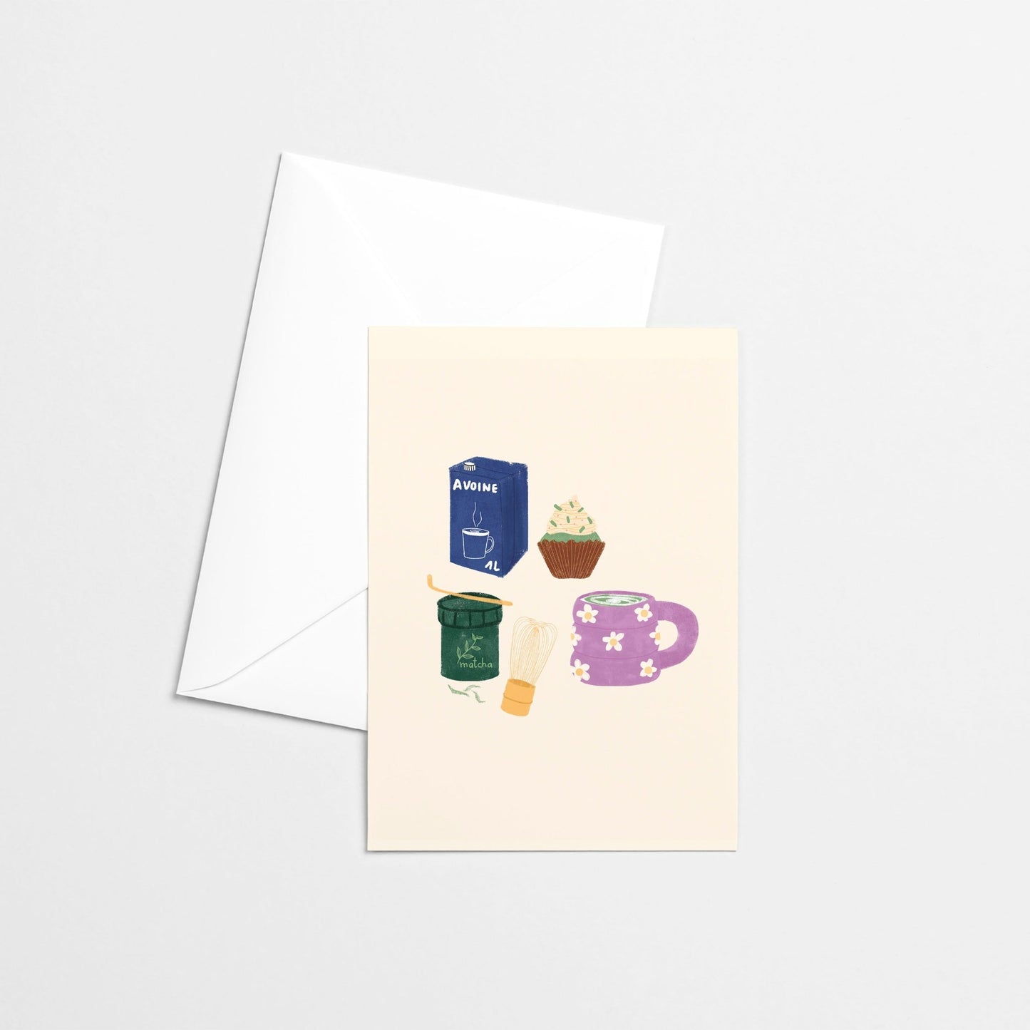 Carte de souhaits - Matcha - Citron & Miel