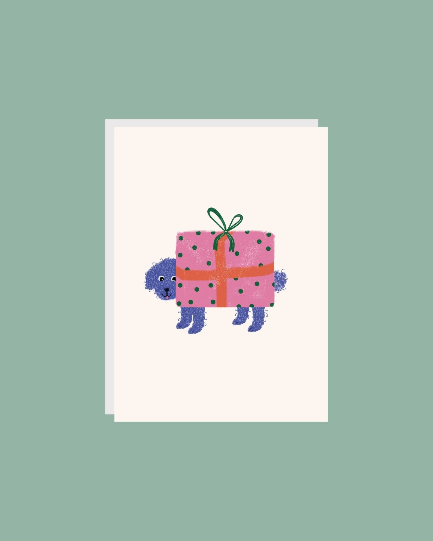 Carte de souhaits - Un chien en cadeau - Citron & Miel