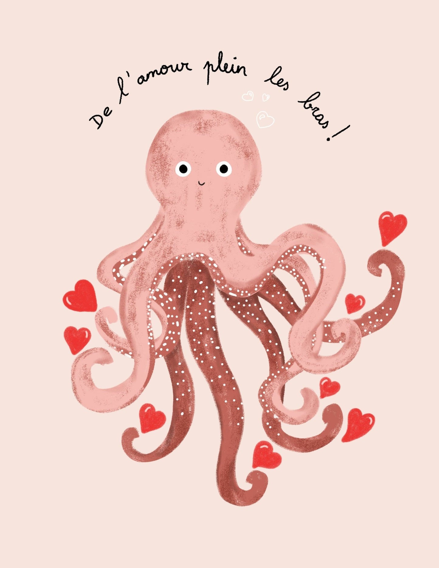 Carte St Valentin - De l'amour plein les bras - Citron & Miel