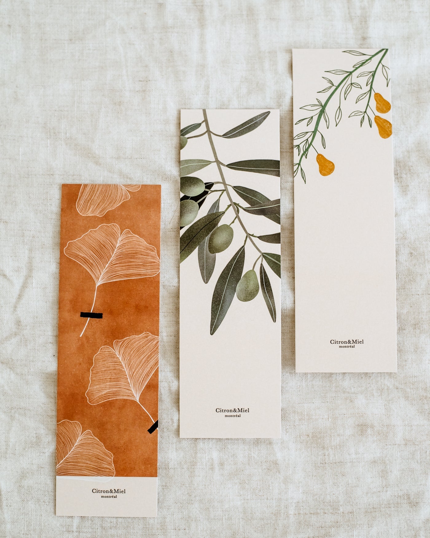 Un paquet de 3 signets - Citron & Miel