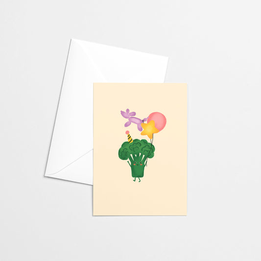 Carte de souhaits - Brocoli d'anniversaire