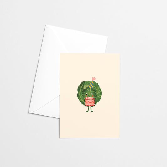 Carte de souhaits - Choux de Bruxelles BEURK
