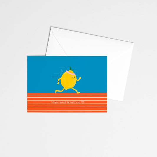 Carte de souhaits - Citron qui court