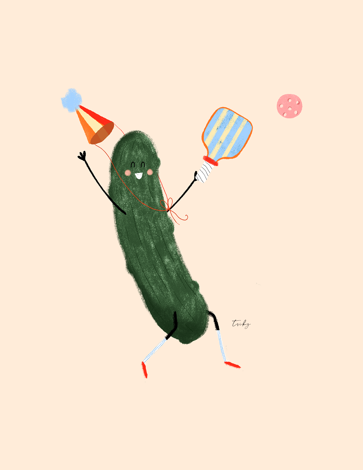 Carte de souhaits - Pickle fête