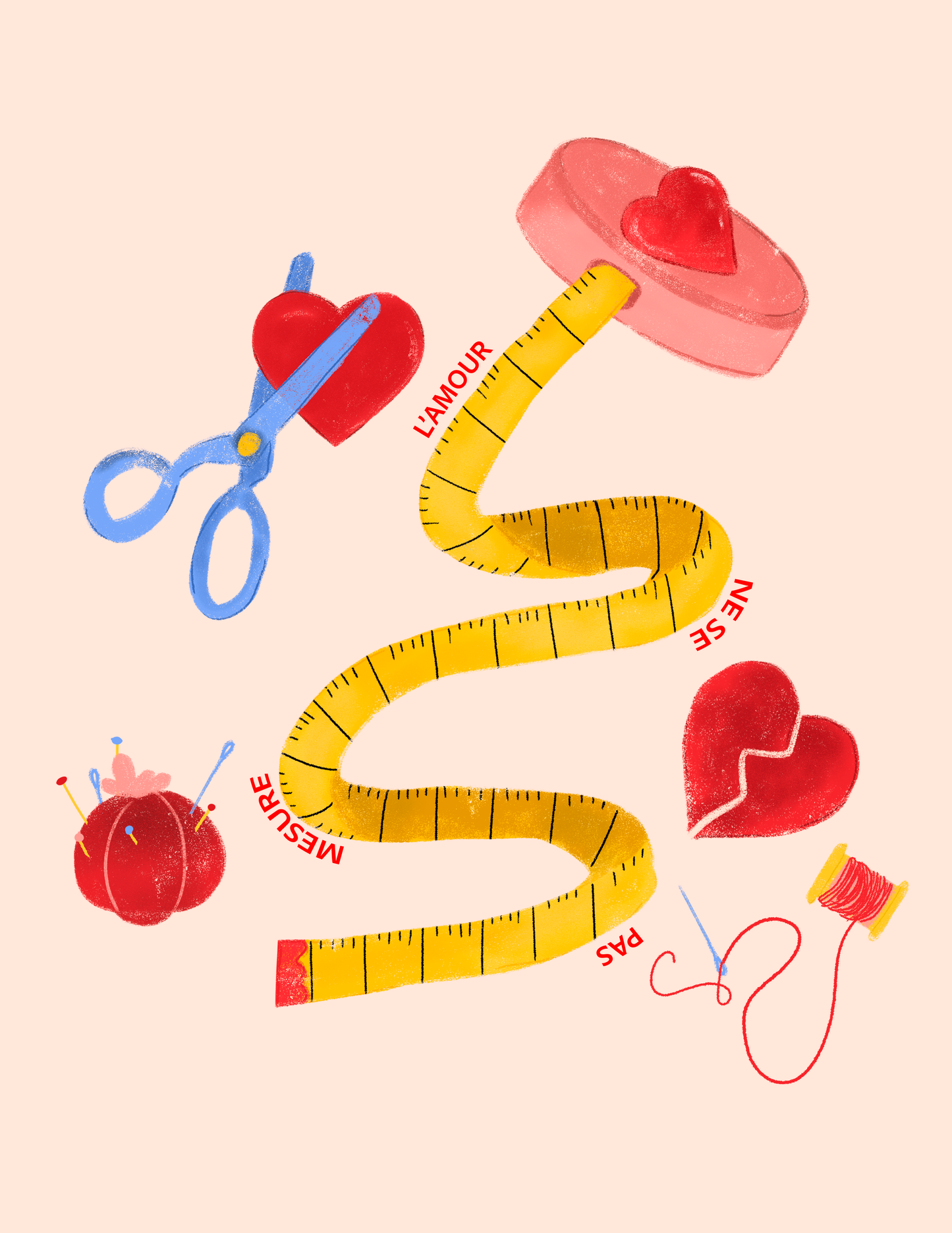 Carte de souhaits - L'amour se mesure pas