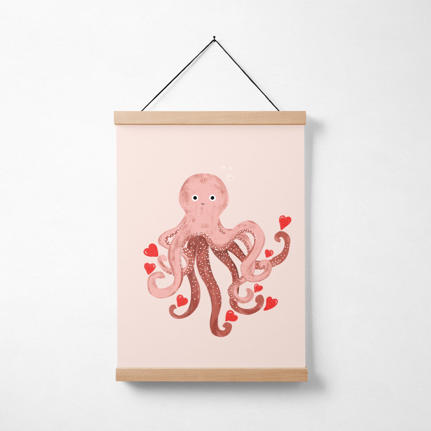 Affiche - Pieuvre coeur