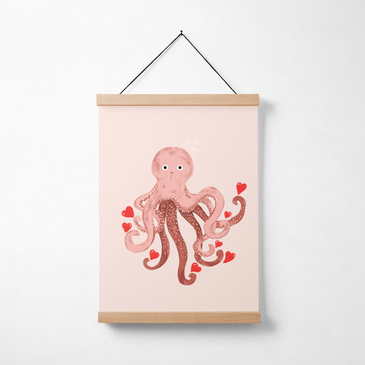 Affiche - Pieuvre coeur