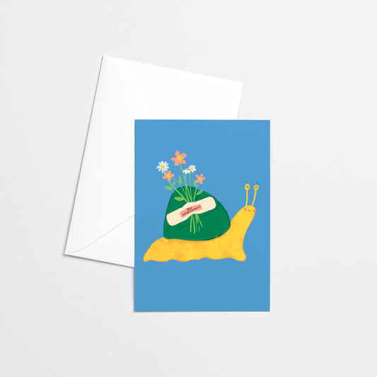 Carte de souhaits - Escargot