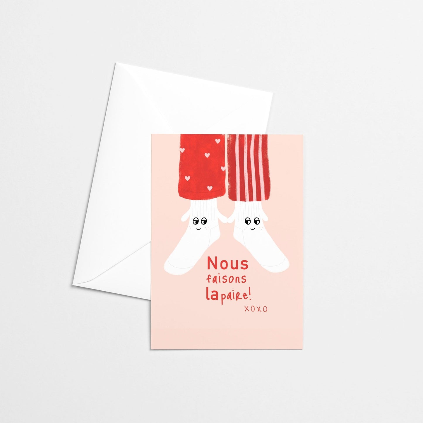 Carte de souhaits - Chaussettes - Citron & Miel