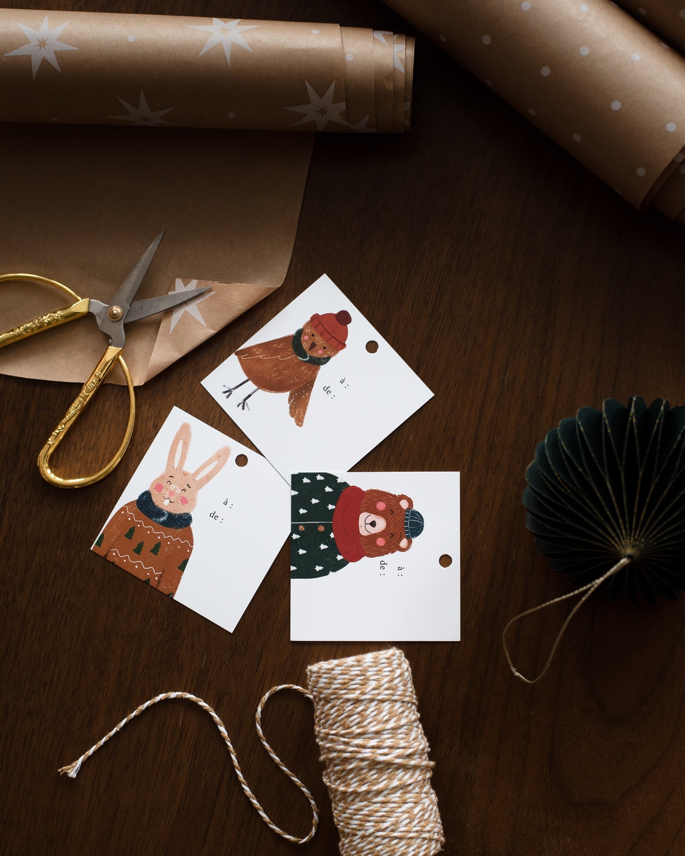 Étiquettes cadeaux - Animaux - Citron & Miel