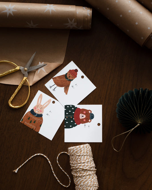 Étiquettes cadeaux - Animaux - Citron & Miel