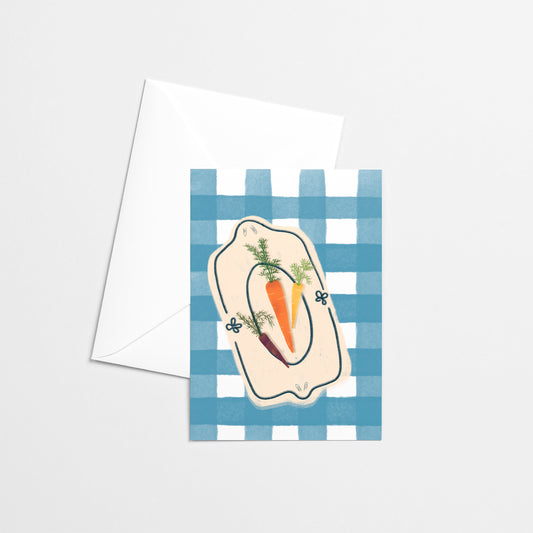 Easter carrot greeting card