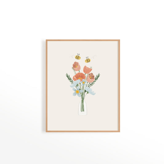 Affiche - Abeilles et Fleurs - Citron & Miel