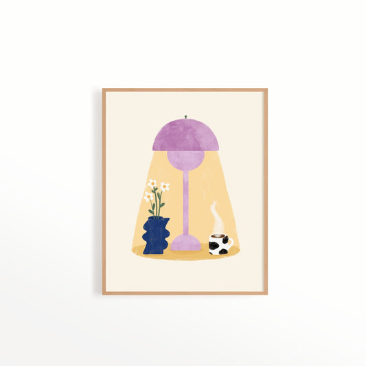 Affiche - Lampe Champignon - Citron & Miel