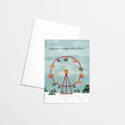 carte de souhaits, fait au Quebec, carte de Noël, français, Montréal