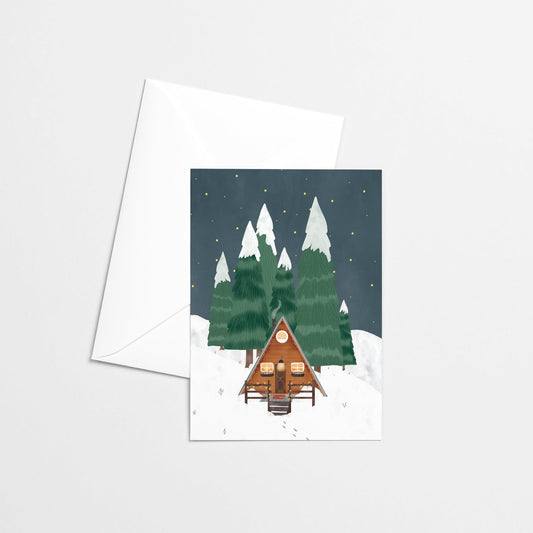 Carte de Noël , carte de souhaits fait au Québec, Montréal, français, carte de voeux