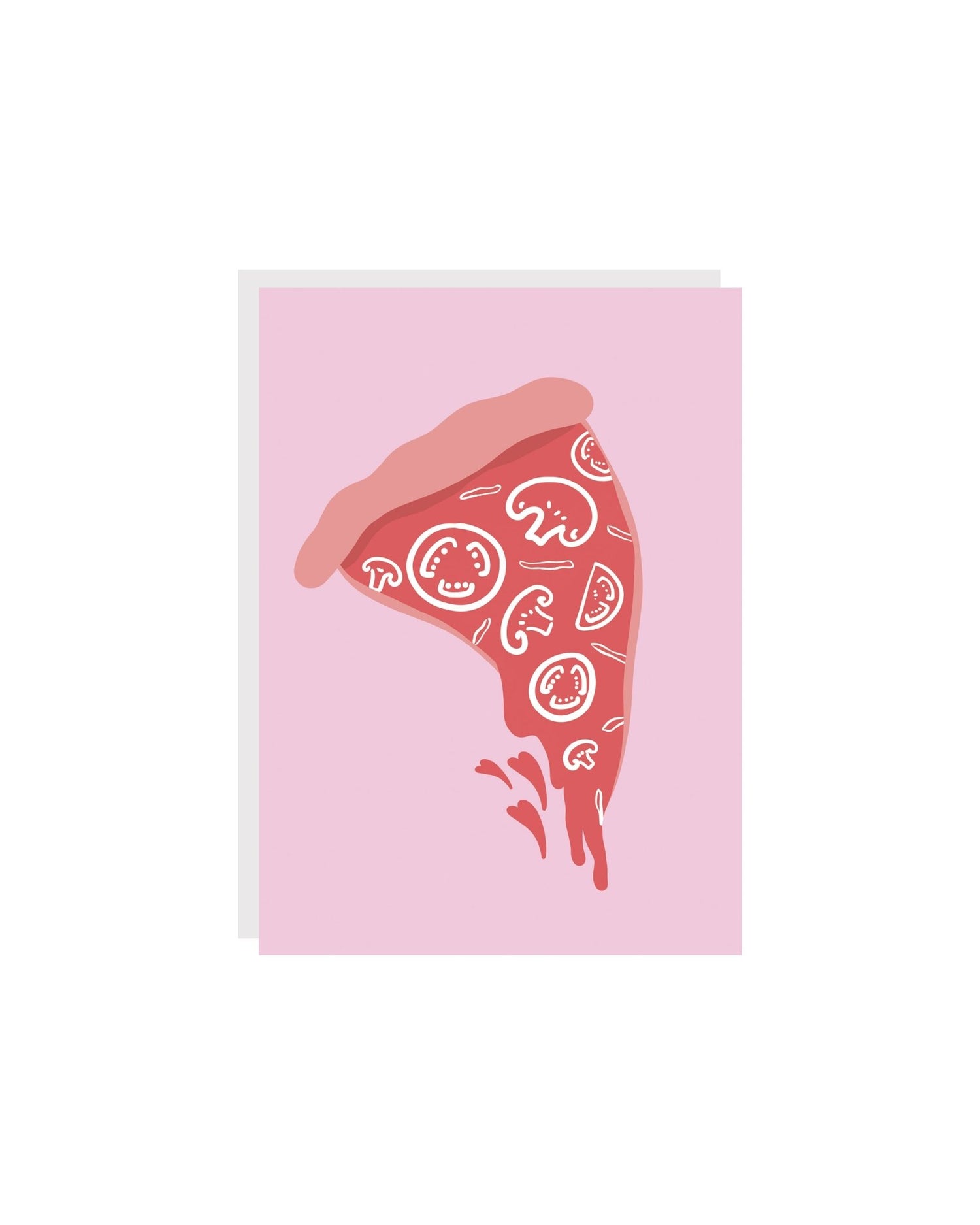Carte de souhaits fait au Québec , carte de la Saint Valentin , pizza, amour , Montreal