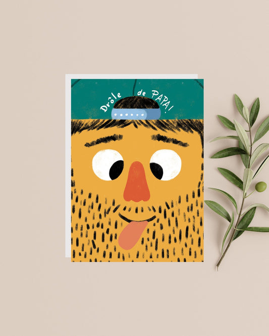 Carte de souhaits - Drôle de PAPA - Citron & Miel