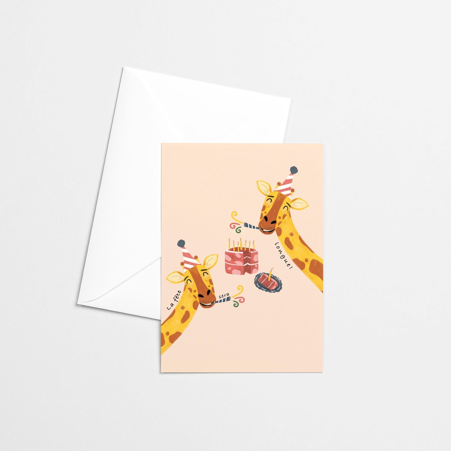 Carte de souhaits - Girafes - Citron & Miel