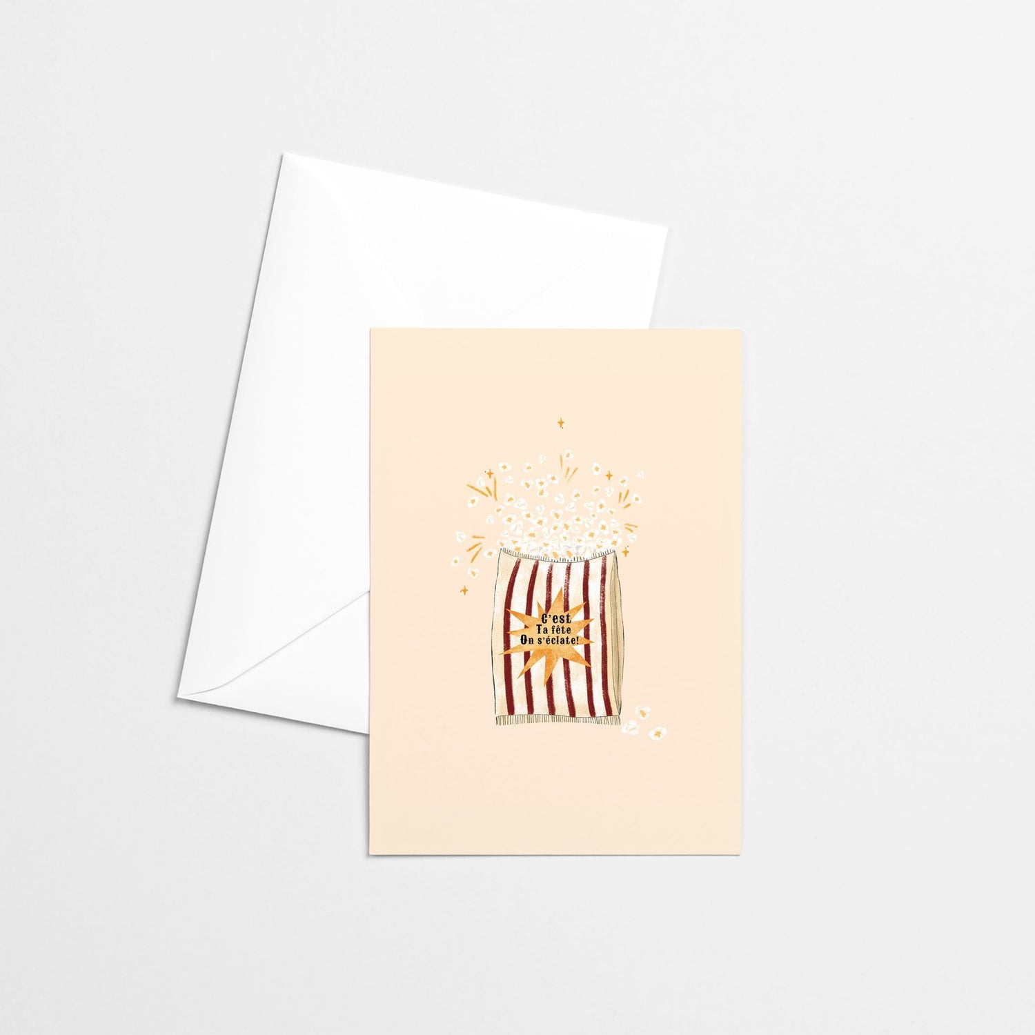 Carte de souhaits - Popcorn - Citron & Miel