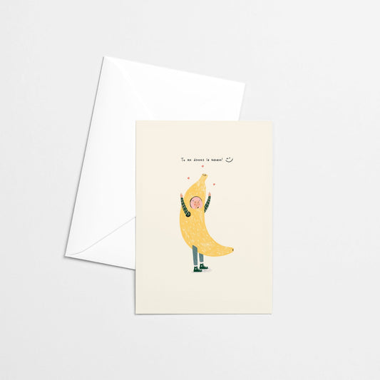 Carte de souhaits - Tu me donnes la banane - Citron & Miel