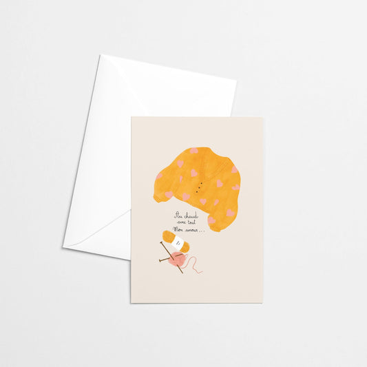 Carte de St Valentin - Chandail d'amour - Bientôt disponible - Citron & Miel
