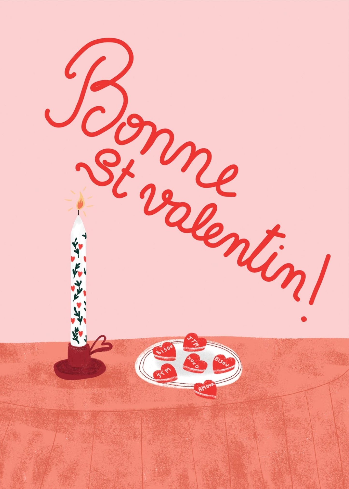 Carte St Valentin - Table romantique - Citron & Miel