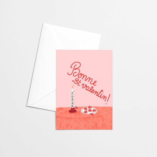 Carte St Valentin - Table romantique - Citron & Miel